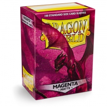 Kort tilbehør - Dragon Shield - Matte Magenta - Plastiklommer (100 standard sleeves)